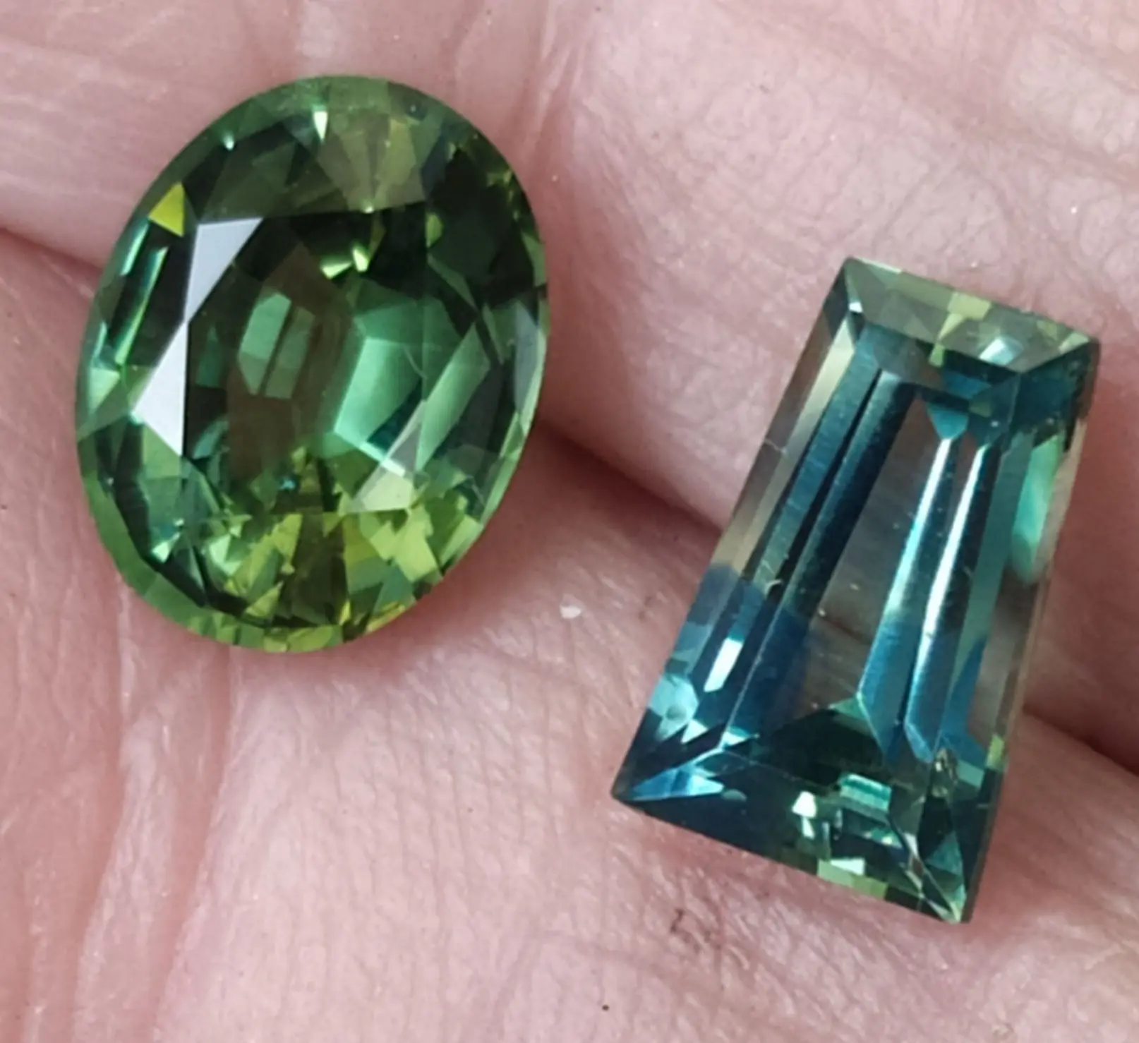 Australian parti-colour sapphires