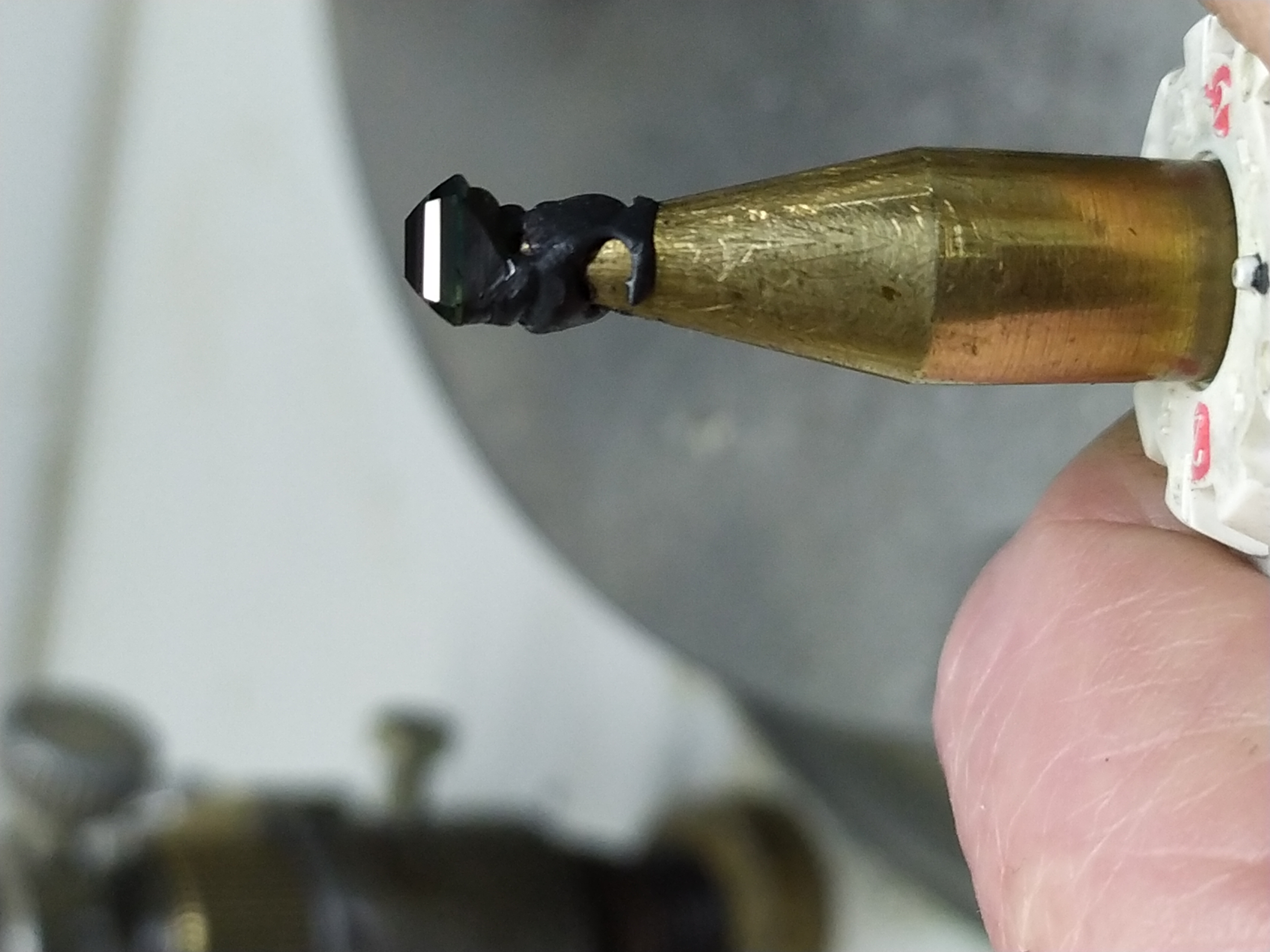 emerald cut dopped off center